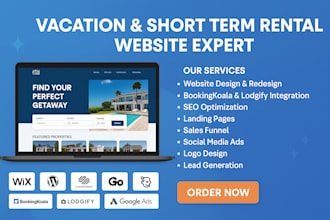design vacation rental, short term rental website, leads, social media ads