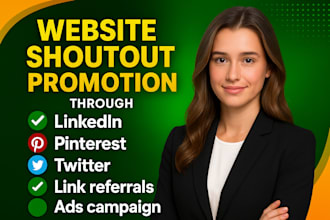 shoutout promote share website link viral to 200m USA UK x linkedin pinterest