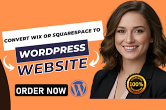 convert wix, weebly or squarespace to wordpress elementor