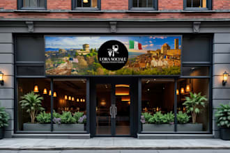 create shop front sign design