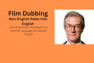 dub male non english film roles into natural english