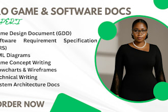 create detailed game design documents srs and software documentation