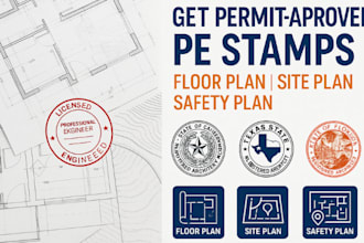 do pe stamp for california texas florida, licensed architect for permit approval