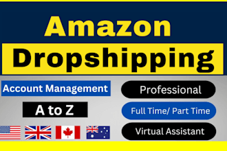 manage amazon dropshipping fbm account as amazon fbm VA