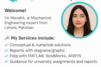 professionally help you with mechanical engineering tasks
