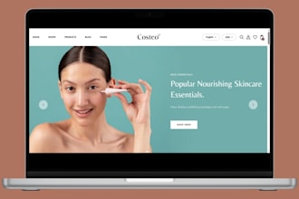 design skincare shopify store beauty makeup anti aging cosmetic shopify store