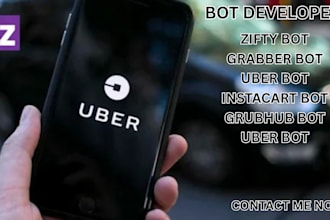 build a high speed auto grabber bot for uber eats spark and zifty