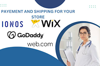 set up payement and shipping for your store on wix, ionos, godaddy, web com