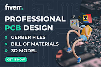 design a professional pcb layout and schematic for your electronics project
