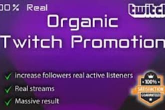 organically promote and bring the live viewers to your twitch channel
