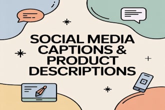 write social media captions and product descriptions
