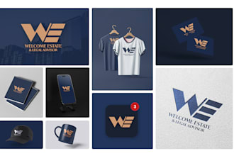 create custom logo design with visual identity and brand style guide