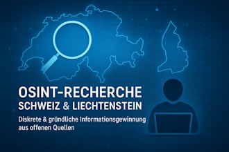 provide osint investigations for switzerland and liechtenstein