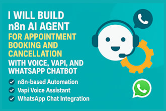 n8n ai agent for appointment booking and cancelling vapi voice whatsapp chatbot