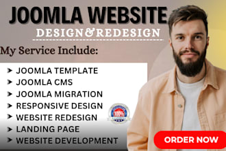 develop a custom joomla website, joomla website redesign, joomla template design