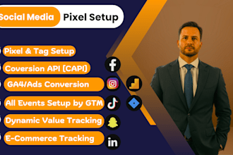 setup meta facebook tiktok pixel conversion api google analytics 4 tracking GTM