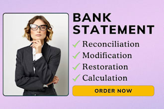 prepare income proof and bank style summaries