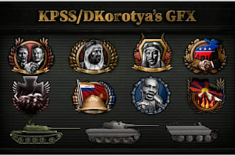 create custom gfx for hearts of iron 4, focuses, techs, ideas etc