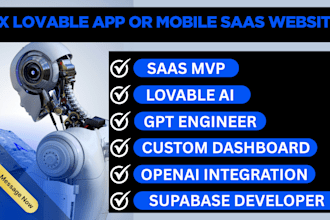 fix lovable ai app, replit project, cursor ai or saas app bugs