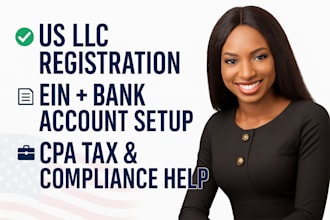 register your US llc for non resident in wyoming, delaware, ein number boi, bank