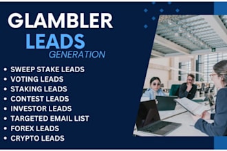 generate crypto lead, gamblers lead, voting lead, sweeptakes lead