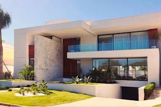 build luxury mansion, house renovation, mansion front view, real estate building