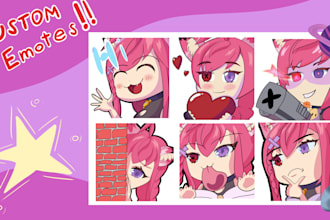 draw costume twitch youtube or discord emotes