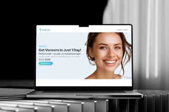 create a high converting landing page for veneer dentists
