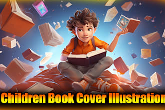 customized christian children book cover illustration design