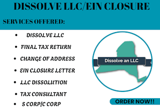 dissolve us llc, terminate, strike off, close ein, boi report, annual tax report