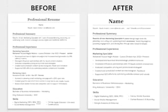 rewrite your resume and linkedin profile to get you hired