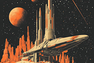 draw scifi futuristic vehicle aircraft spaceship for you