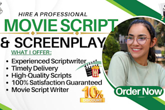 write screenwriting movie script writing screenplay feature short film, tv show