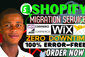 build website migration wix to wordpress ,wix to shopify and shopify migration