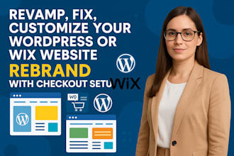revamp fix wordpress customize wix website rebrand setup checkout