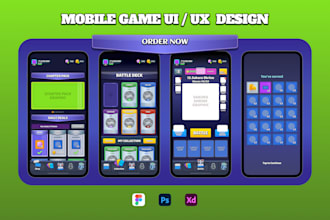 create game UI design for your mobile or PC game