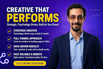 be your creative strategist for instagram and meta ads
