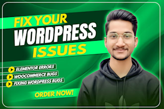 fix wordpress issues, elementor errors and woocommerce bugs