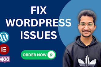 fix wordpress issues, elementor errors and woocommerce bugs