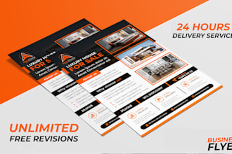 design real estate flyer or corporate brochure