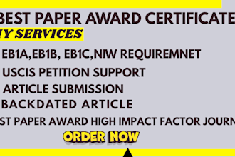 provide best paper award to support eb1a, eb1b,eb1c,eb1, and eb2,niw requirement