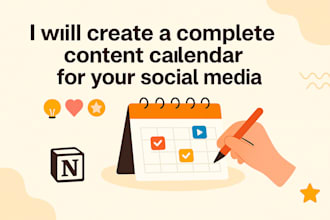 create a complete content calendar for your social media
