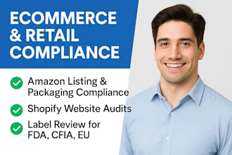 do retail and ecommerce label compliance for fda, amazon, shopify