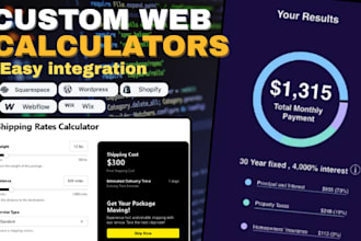develop custom web calculators using HTML, CSS, js