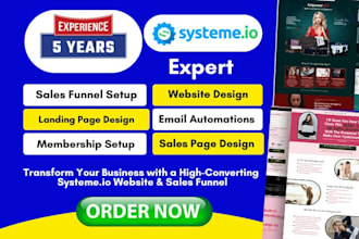 build systeme io website systeme io sales funnel  systeme io landing page