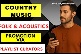 pitch your country, folk, americana, acoustic song to targeted playlist curators