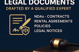 draft professional contracts, ndas, legal docs and rental or lease agreements