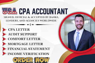 provide a CPA signed comfort letter for mortgage or income verification