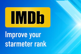promote your imdb profile and improve starmeter rank