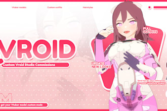 design a 3d vtuber model rigging for vroid ready to use
